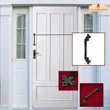 Load image into Gallery viewer, Rustic Cast Iron Door Pull Handle: Ideal for Victorian, Colonial, Retro, Steampunk, Gothic, Baroque, and Medieval Settings, (25x5.3) cm