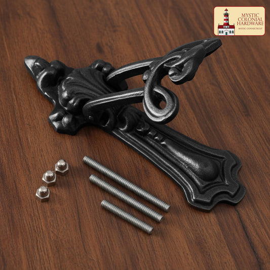 Black Powder Coated Gothic Front Door Artisan Made Antique Knocker