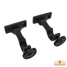 Load image into Gallery viewer, Heavy Duty Curtain Rod Brackets, Black Horizontal Wall Mounting Curtain Brackets for Blinds Windows, Adjustable Drapery Rod Holders, Extendable Window Hardware Brackets for 1” Rod in Pair