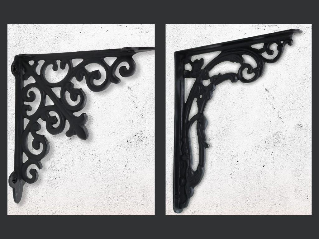 iron shelf brackets