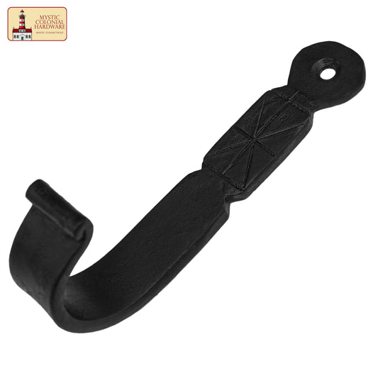 Rustic Forged Iron Wall Hooks, Heavy Duty Retro Utility Hooks for Hanging Coat, Bag, Towel, Robe, Hat and More, Finish : Oil Blackened