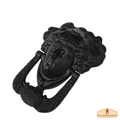 Iron Goddess Athena Front Door Knocker Artisan Made Antique Knocker
