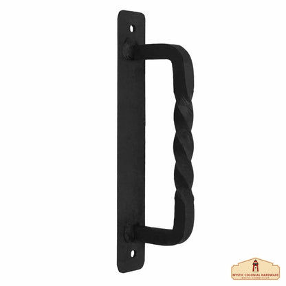 Rustic Hand Forged Door Pull Handle: Ideal for Victorian, Colonial, Retro, Steampunk, Gothic, Baroque, and Medieval Settings, (15.7x2.4) cm