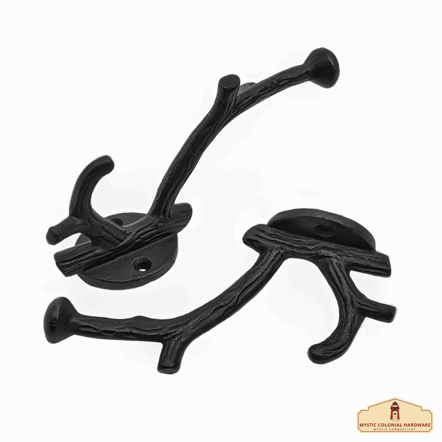 Rustic Cast Iron Wall Hooks Set of 2 : Ideal for Victorian, Colonial, Retro, Steampunk, Gothic, and Baroque Settings (1 2 x 3.8 ) cm