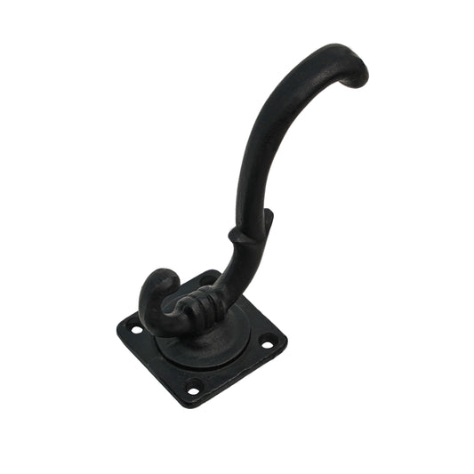 Rustic Cast Iron Wall Hooks: Ideal for Victorian, Colonial, Retro, Steampunk, Gothic, and Baroque Settings 11.5 cm