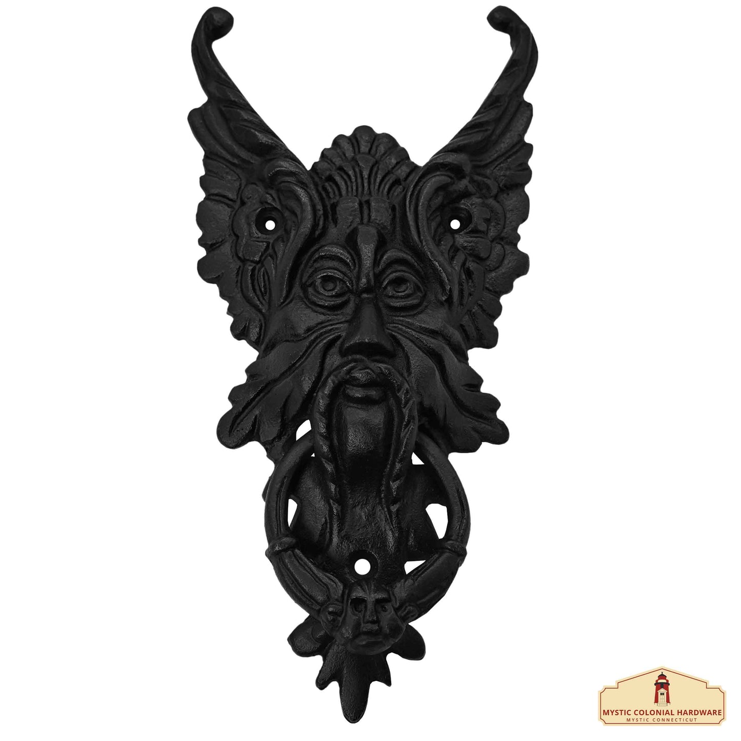 Black Oberon Door Knocker for Front Door 8.2 X 3.9 Inch.Handmade Delightful, Sturdy & Durable at The Fictional World