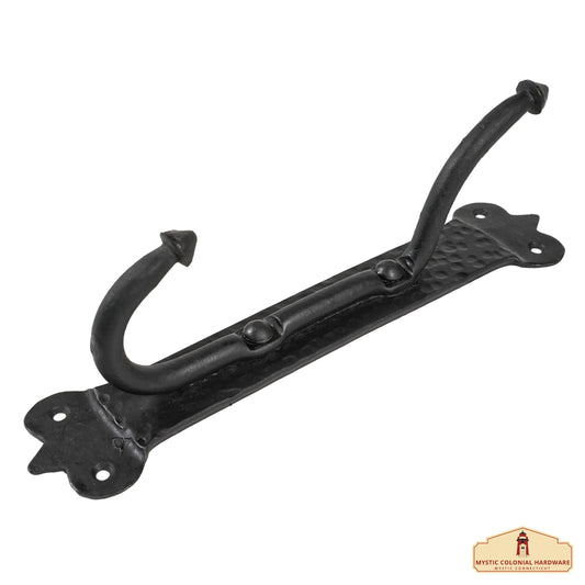 Rustic Cast Iron Wall Hook: Ideal for Victorian, Colonial, Retro, Steampunk, Gothic, and Baroque Settings (21.5x3.8) cm