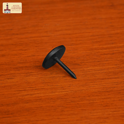 Nails Iron Long Round Clavos Decorative Nails, Hand Forged, Natural Oil Blackened Finish,