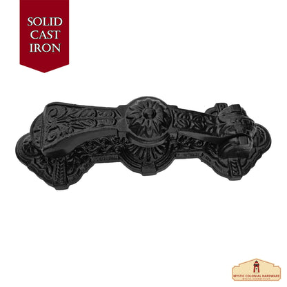 Black Powder Coated Decorative Front Door Artisan Made Antique Knocker