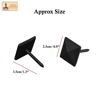 Nails Iron Textured Iron Clavos Decorative Nails, Hand Forged, Natural Oil Blackened Finish