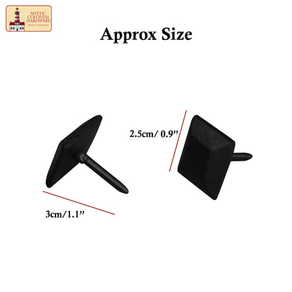 Nails Iron Textured Iron Clavos Decorative Nails, Hand Forged, Natural Oil Blackened Finish