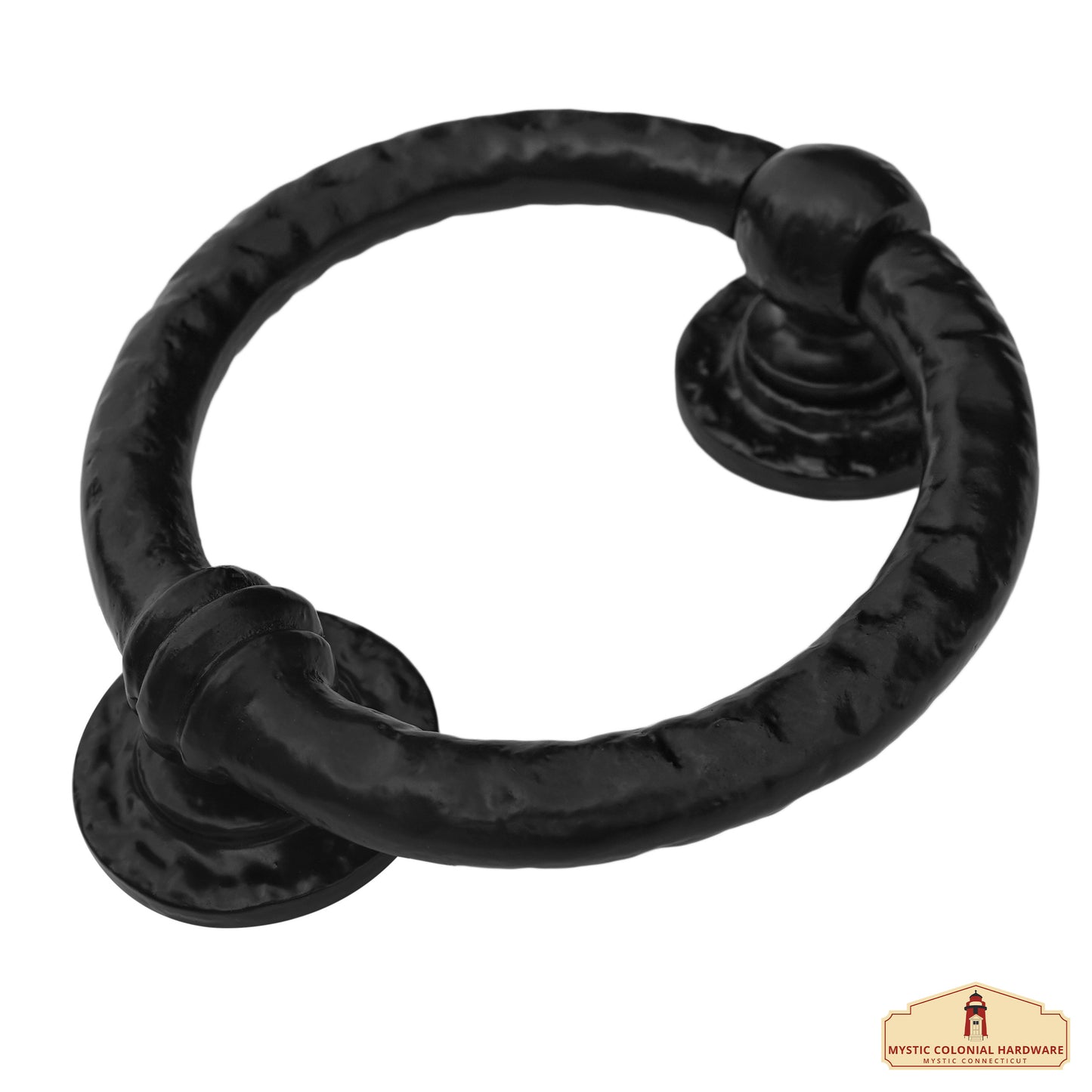 Large Forged Iron Ring Front Door Knocker Artisan Made Antique Knocker