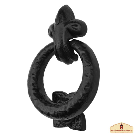 Cast Iron Ring Front Door Knocker Artisan Made Antique Knocker