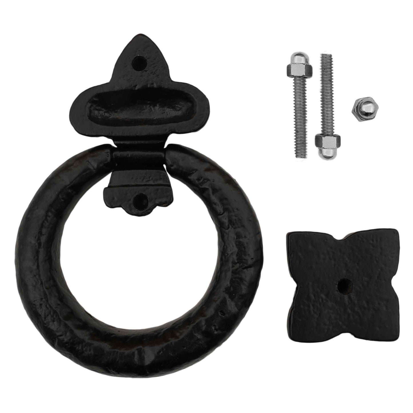 Cast Iron Ring Front Door Knocker Artisan Made Antique Knocker