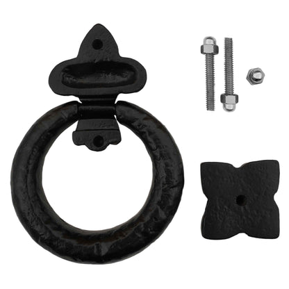 Cast Iron Ring Front Door Knocker Artisan Made Antique Knocker