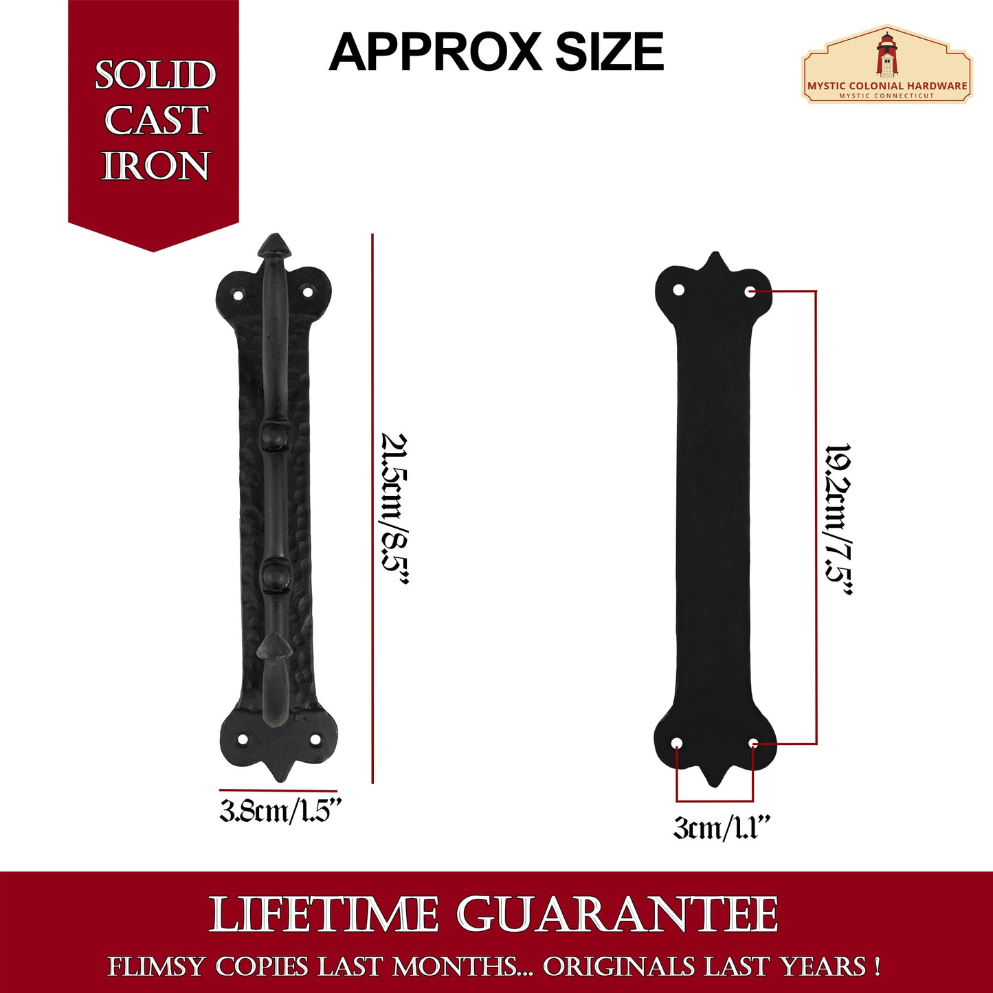 Rustic Cast Iron Wall Hook: Ideal for Victorian, Colonial, Retro, Steampunk, Gothic, and Baroque Settings (21.5x3.8) cm