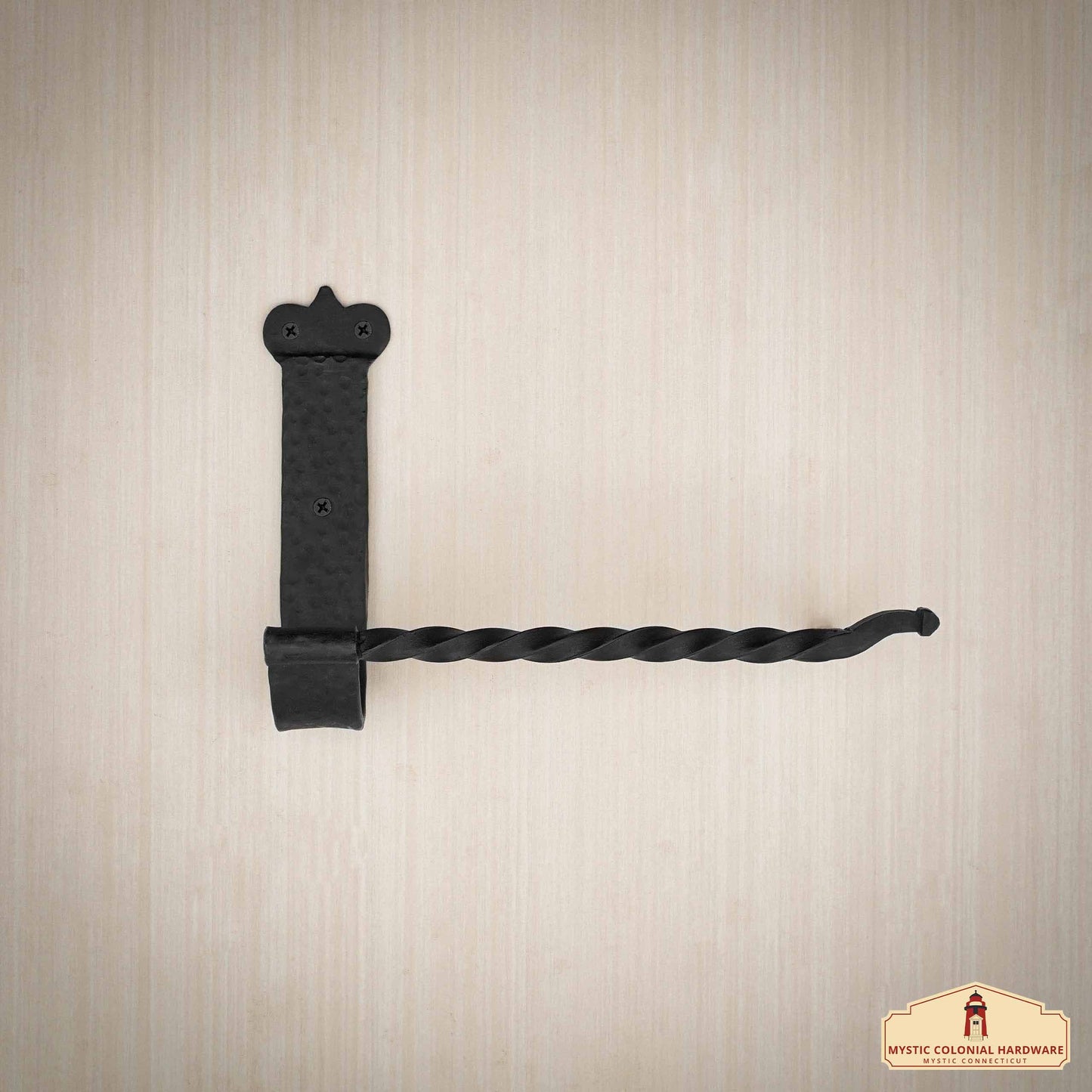 Rustic Hand Forged Ir on Wall Mounting Paper Towel Hanger: Ideal for Victorian, Colonial, Retro, Steampunk, Gothic, Baroque, and Medieval Bathroom Settings, (25.2x5.1x17.5) cm