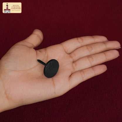 Nails Iron Long Round Clavos Decorative Nails, Hand Forged, Natural Oil Blackened Finish