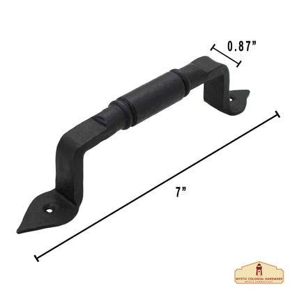 Barrel Hand Forged Length: 7 Inch Iron Pull Pair - Set of 2 Pcs