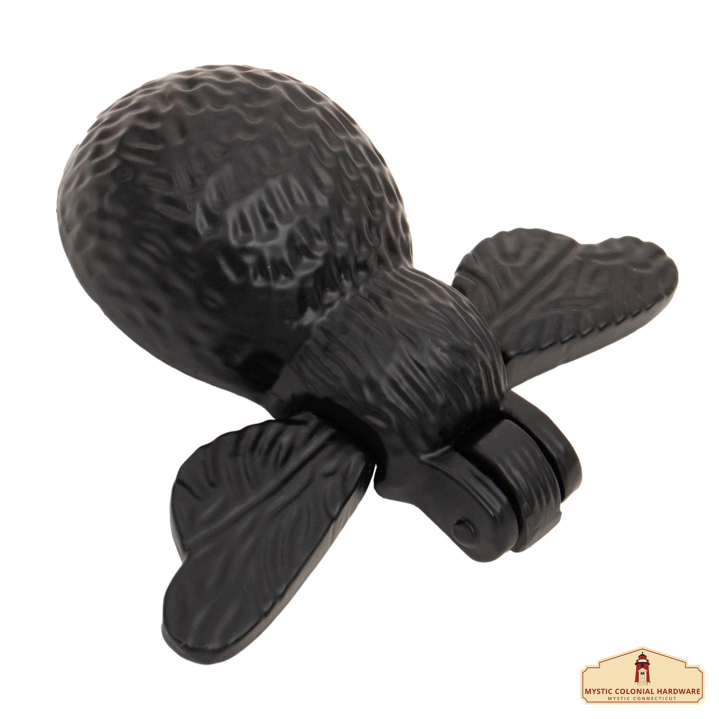 Black Bumblebee Door Knocker for Front Door 4.3 X 4.9 Inch.Handmade Delightful Detail, Sturdy & Durable at an Affordable Price. Unique Pear Shape, Easy to Install. Symbol of Good Fortune