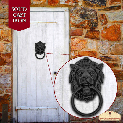 Authentic Vintage Lion Mouth Door & Gate Knocker Handle Pull Door Accessories Home Décor