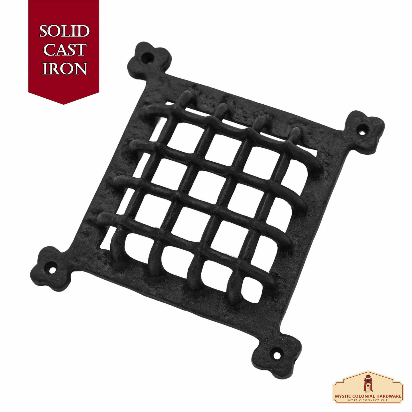 Rustic Cast Iron Door Speakeasy Grill: Ideal for Colonial, Retro, Steampunk, Gothic, Baroque, and Medieval Settings, (16x16) cm