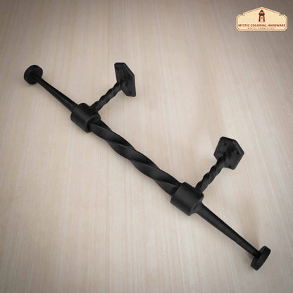 Rustic Hand Forged Door / Gate Pull: Ideal for Victorian, Colonial, Retro, Steampunk, Gothic, Baroque, and Medieval Settings, (41.9x8) cm