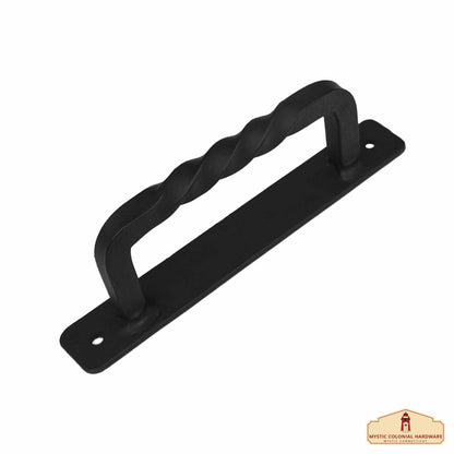 Rustic Hand Forged Door Pull Handle: Ideal for Victorian, Colonial, Retro, Steampunk, Gothic, Baroque, and Medieval Settings, (15.7x2.4) cm