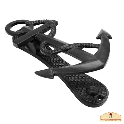 Nautical Ship's Anchor Antiqued Door Knocker- GENUINE HANDFORGED IRON - 6 Inches Tall