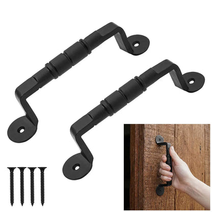 Barrel Shaped Iron Pull Handle Set of 2