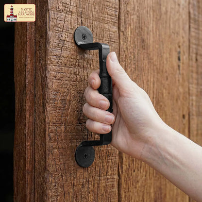 Barrel Shaped Iron Pull Handle Set of 2