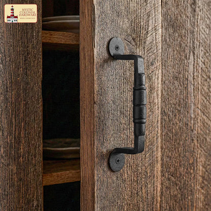 Barrel Shaped Iron Pull Handle Set of 2
