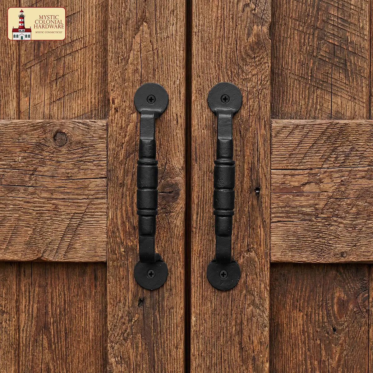 Barrel Shaped Iron Pull Handle Set of 2
