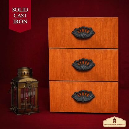 Hand Forged Iron Cabinet Knob Pull Antique Rustic Knobs for Kitchen Cabinet Drawer Pull Handles with Hardware: Pack of 4