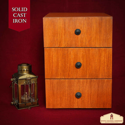 Hand Forged Iron Cabinet Knob Pull Antique Rustic Knobs for Kitchen Cabinet Drawer Pull Handle with Hardware