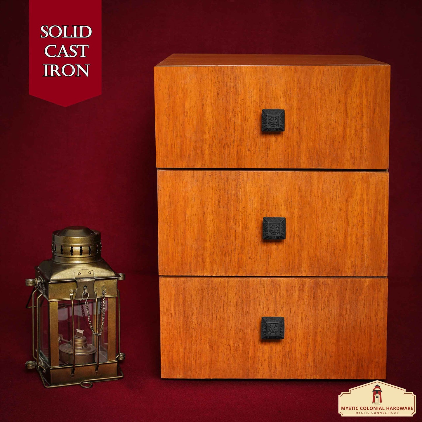 Hand Forged Iron Cabinet Knob Pull Antique Rustic Knobs for Kitchen Cabinet Drawer Pull Handles with Hardware: Pack of 4