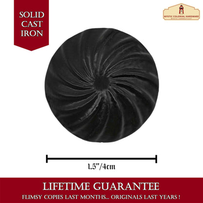 Hand Forged Iron Cabinet Knob Pull Antique Rustic Knobs for Kitchen Cabinet Drawer Pull Handles with Hardware: Pack of 4