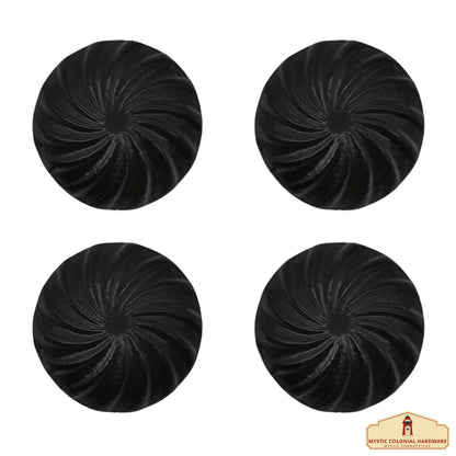 Hand Forged Iron Cabinet Knob Pull Antique Rustic Knobs for Kitchen Cabinet Drawer Pull Handles with Hardware: Pack of 4