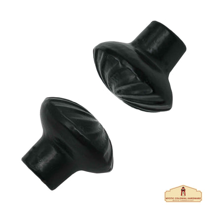 Hand Forged Iron Cabinet Knob Pull Antique Rustic Knobs for Kitchen Cabinet Drawer Pull Handles with Hardware: Pack of 4