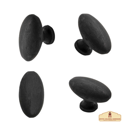 Hand Forged Iron Cabinet Knob Pull Antique Rustic Knobs for Kitchen Cabinet Drawer Pull Handles with Hardware: Pack of 4