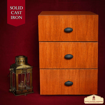 Hand Forged Iron Cabinet Knob Pull Antique Rustic Knobs for Kitchen Cabinet Drawer Pull Handles with Hardware: Pack of 4