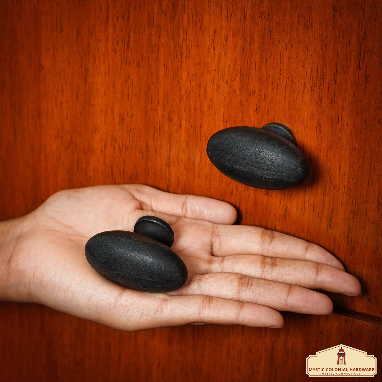 Hand Forged Iron Cabinet Knob Pull Antique Rustic Knobs for Kitchen Cabinet Drawer Pull Handles with Hardware: Pack of 4