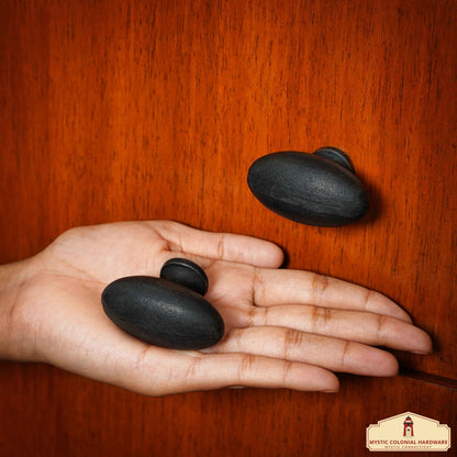 Hand Forged Iron Cabinet Knob Pull Antique Rustic Knobs for Kitchen Cabinet Drawer Pull Handles with Hardware: Pack of 4