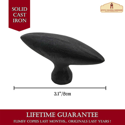 Hand Forged Iron Cabinet Knob Pull Antique Rustic Knobs for Kitchen Cabinet Drawer Pull Handles with Hardware: Pack of 4