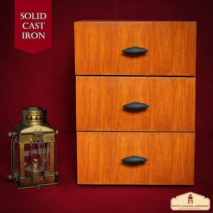 Hand Forged Iron Cabinet Knob Pull Antique Rustic Knobs for Kitchen Cabinet Drawer Pull Handles with Hardware: Pack of 4