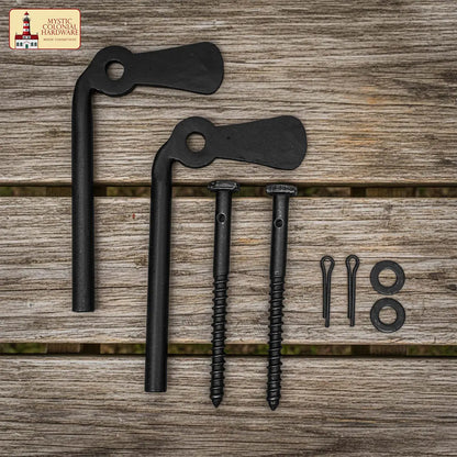 Iron Shutter Holdbacks Set of 2