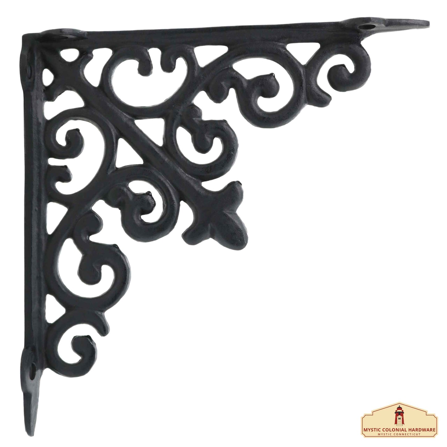 8" X 8", Shelf Bracket - Solid Forged Iron Victorian, Colonial, Retro, Steampunck, Gothic, Baroque Medieval