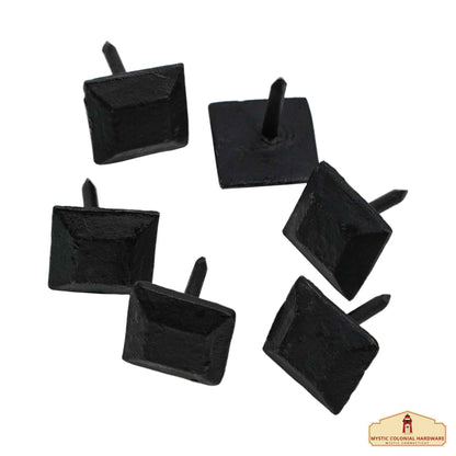 Nails Iron Textured Iron Clavos Decorative Nails, Hand Forged, Natural Oil Blackened Finish, Set of 6 Pcs