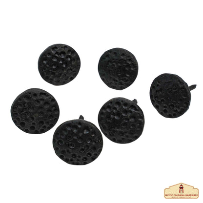 Nails Iron Long Round Clavos Decorative Nails, Hand Forged, Natural Oil Blackened Finish, Set of 6 Pcs