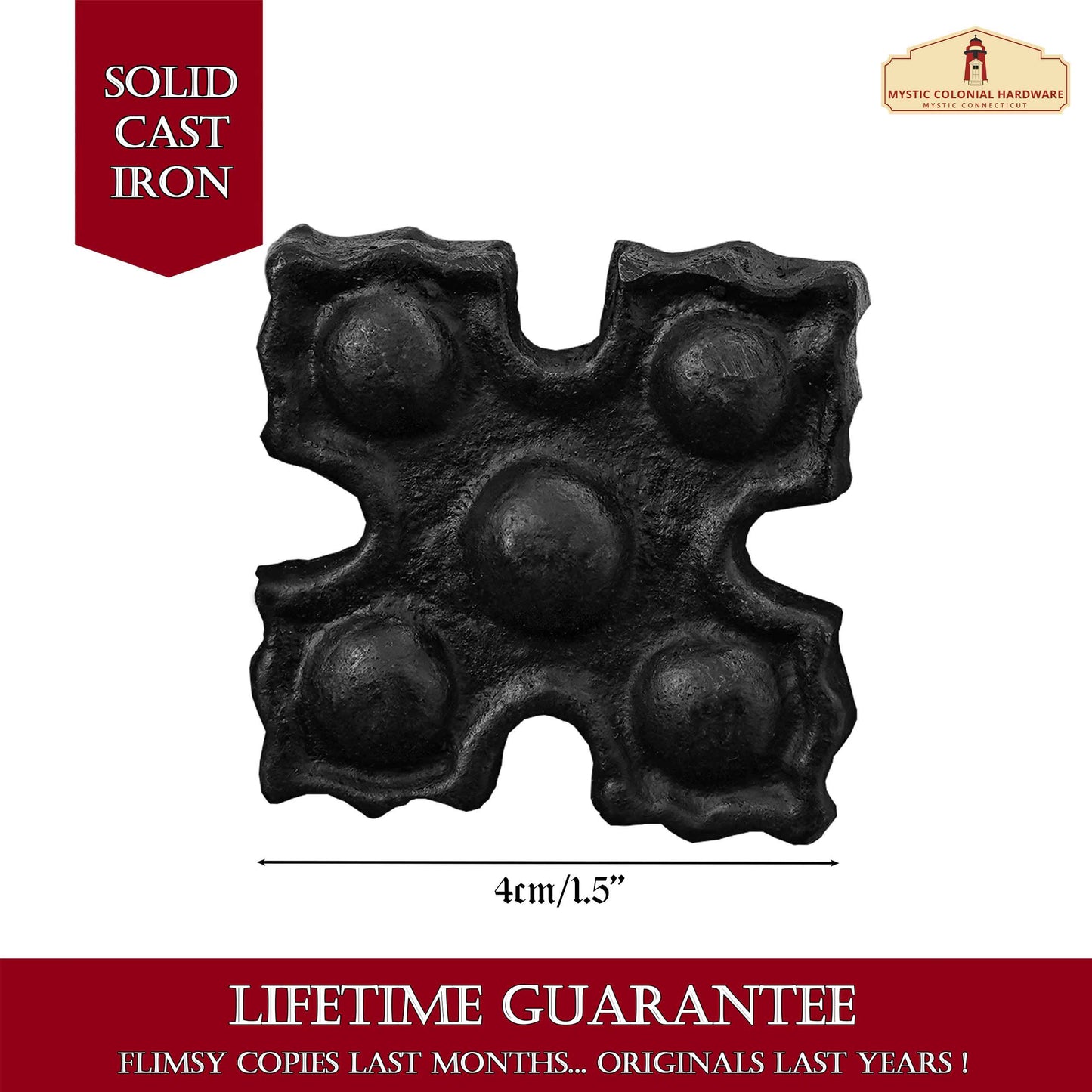 Studs in SOLID FORGED IRON Victorian, Colonial, Retro, Steampunck, Gothic, Baroque Medieval